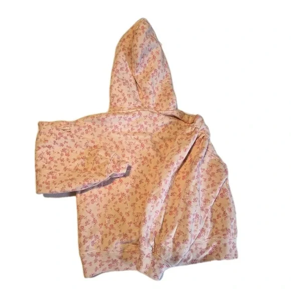 Gap x LoveShackFancy Floral Hoodie Girls MED Pink Cotton Boho Cottagecore - Picture 9 of 9